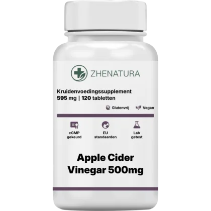 Apple cider vinegar 500mg verpakking potje ZHENNL.png