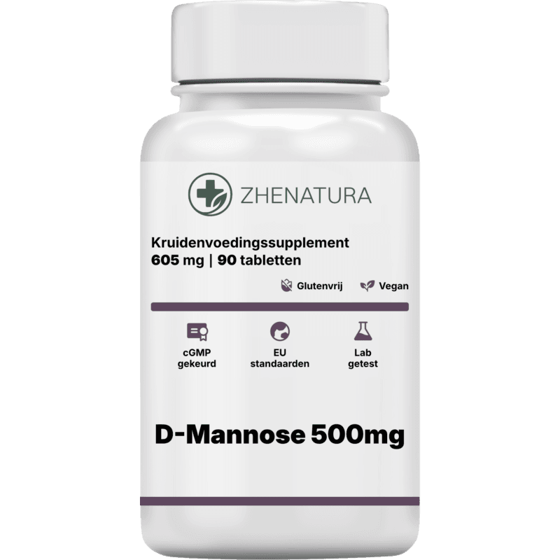 D mannose 500mg verpakking potje ZHENNl.png
