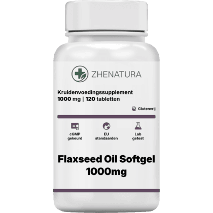 Flaxseed oil softgel 1000mg verpakking potje ZHENNL.png
