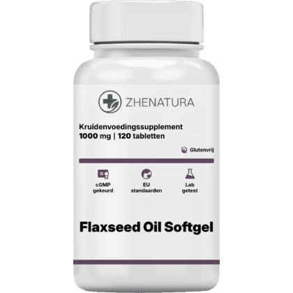 Flaxseed oil softgel verpakking potje zhen.png