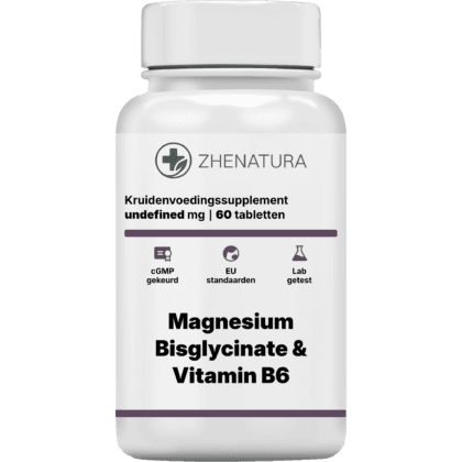 Magnesium bisglycinate vitamin b6 verpakking potje ZHENNL.png