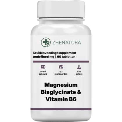 Magnesium bisglycinate vitamin b6 verpakking potje ZHENNL.png