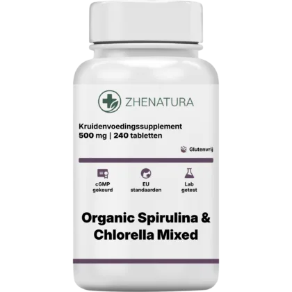 Organic spirulina chlorella mixed verpakking potje.png
