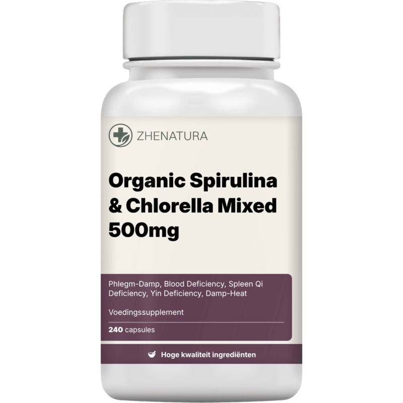 Organic spirulina chlorella mixed 500mg verpakking potje.png