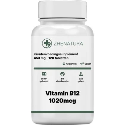 Vitamin b12 1020mcg verpakking potje ZHENNL.png