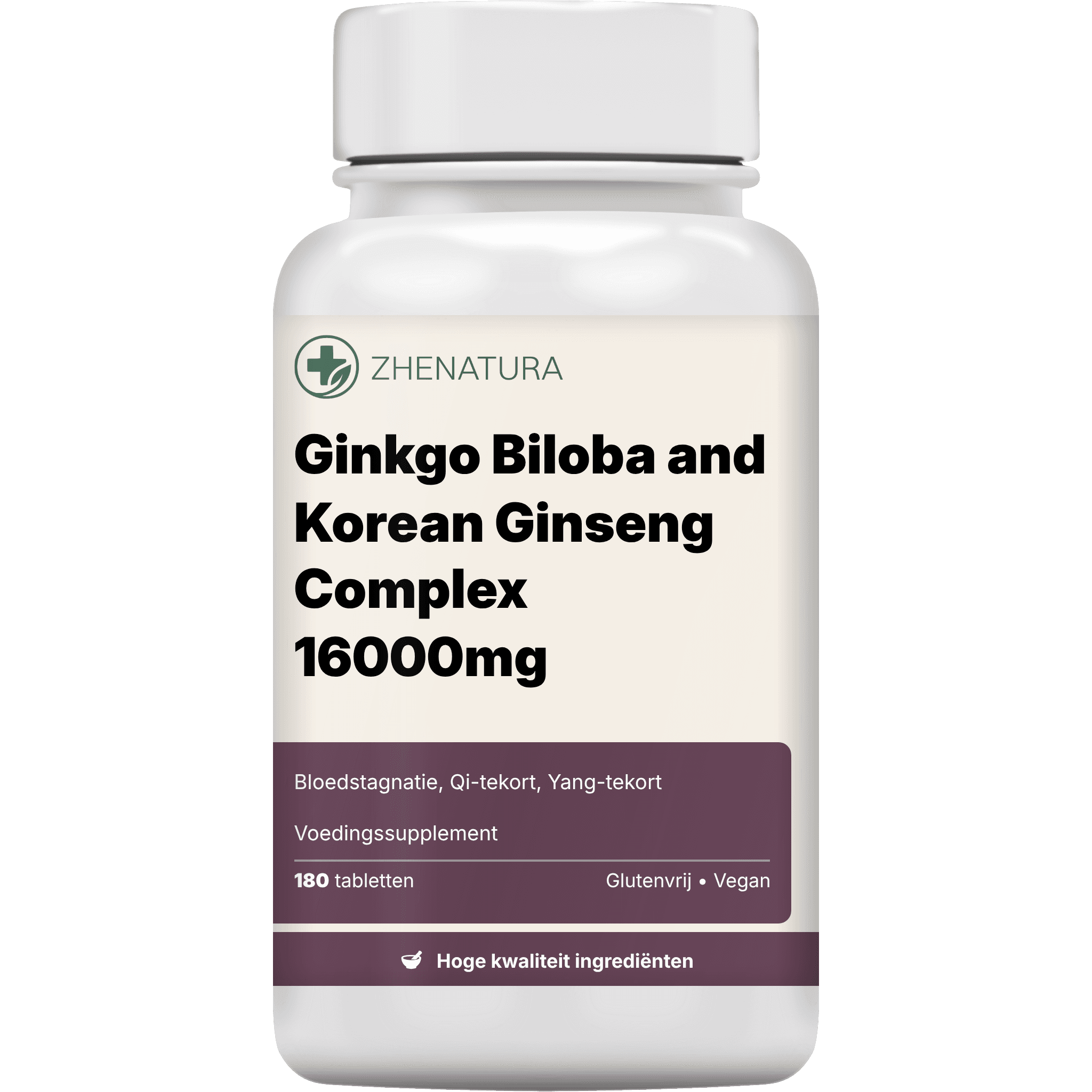 Ginkgo biloba and korean ginseng complex 16000mg verpakking potje 1.png