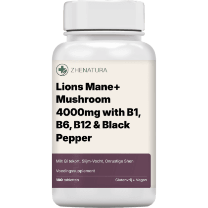 Lions mane mushroom 4000mg with b1 b6 b12 black pepper verpakking potje.png