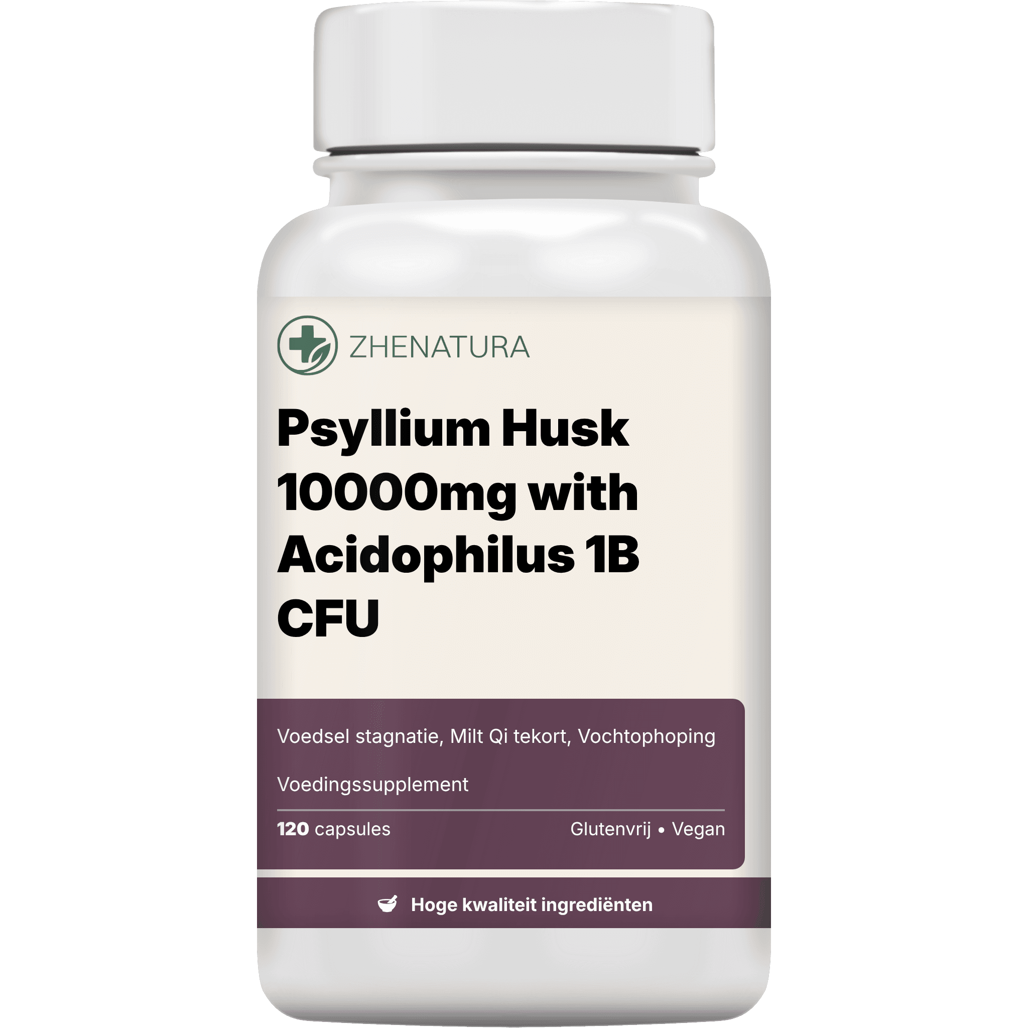 Psyllium husk 10000mg with acidophilus 1b cfu verpakking potje.png