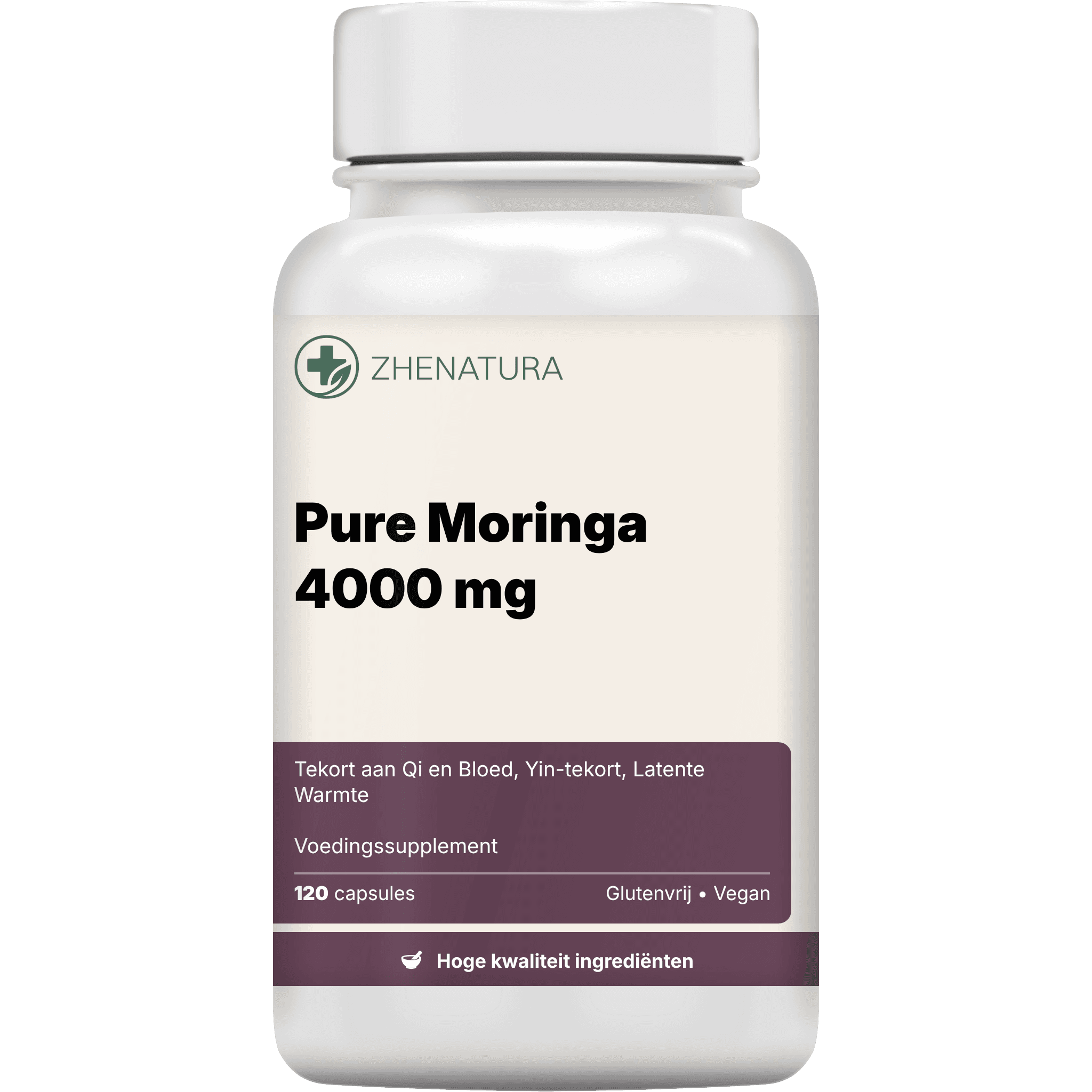 Pure moringa 4000 mg verpakking potje.png
