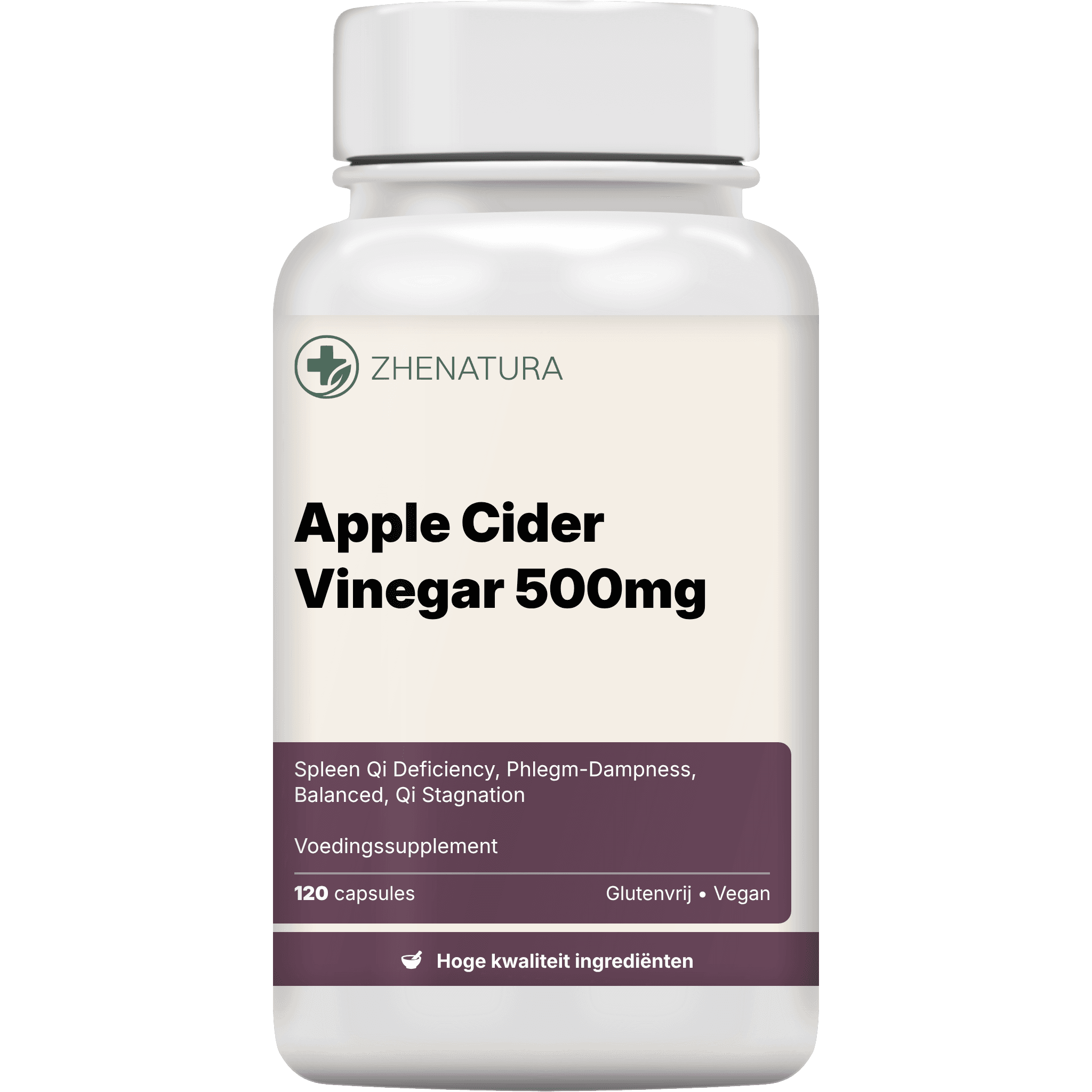 Apple cider vinegar 500mg verpakking potje.png