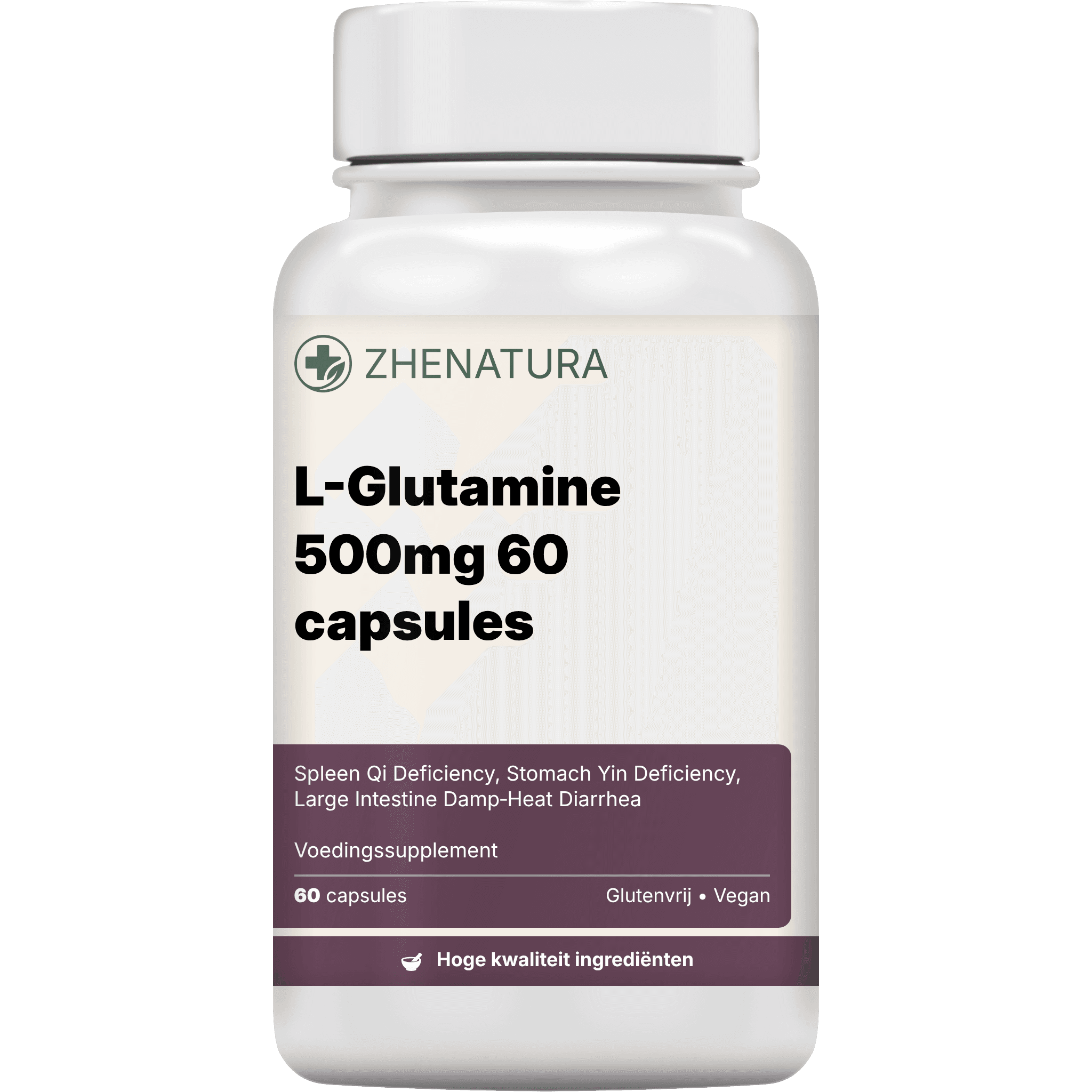 L glutamine 500mg 60 capsules verpakking potje1.png